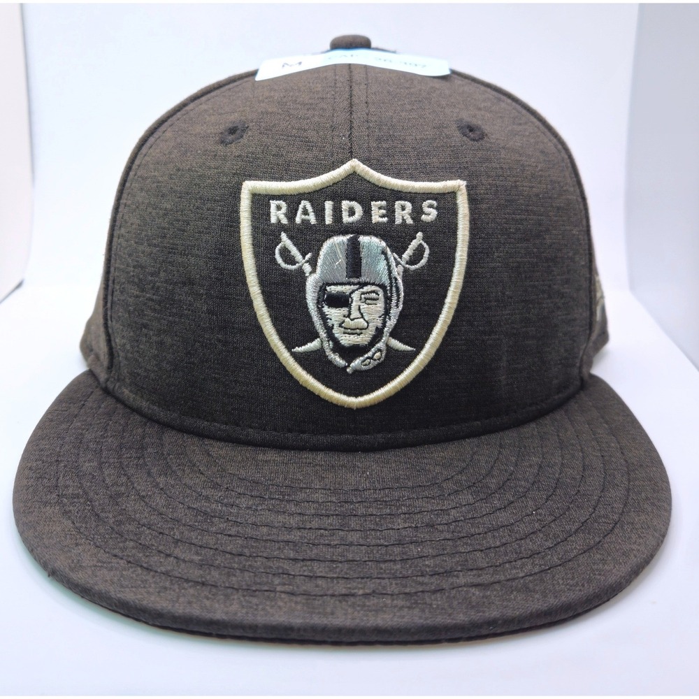 New Era 59FIFTY Las Vegas Raiders Fitted Hat Charcoal Heather Size 7 3/8 NFL